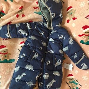 Carter's Navy Dinosaur Snowsuit